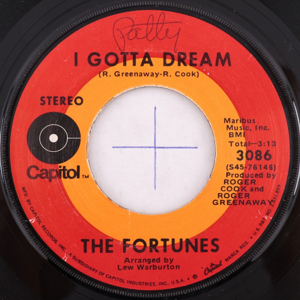 The Fortunes Here Comes That Rainy Day Feeling Again, I Gotta Dream 45 rpm Vinyl